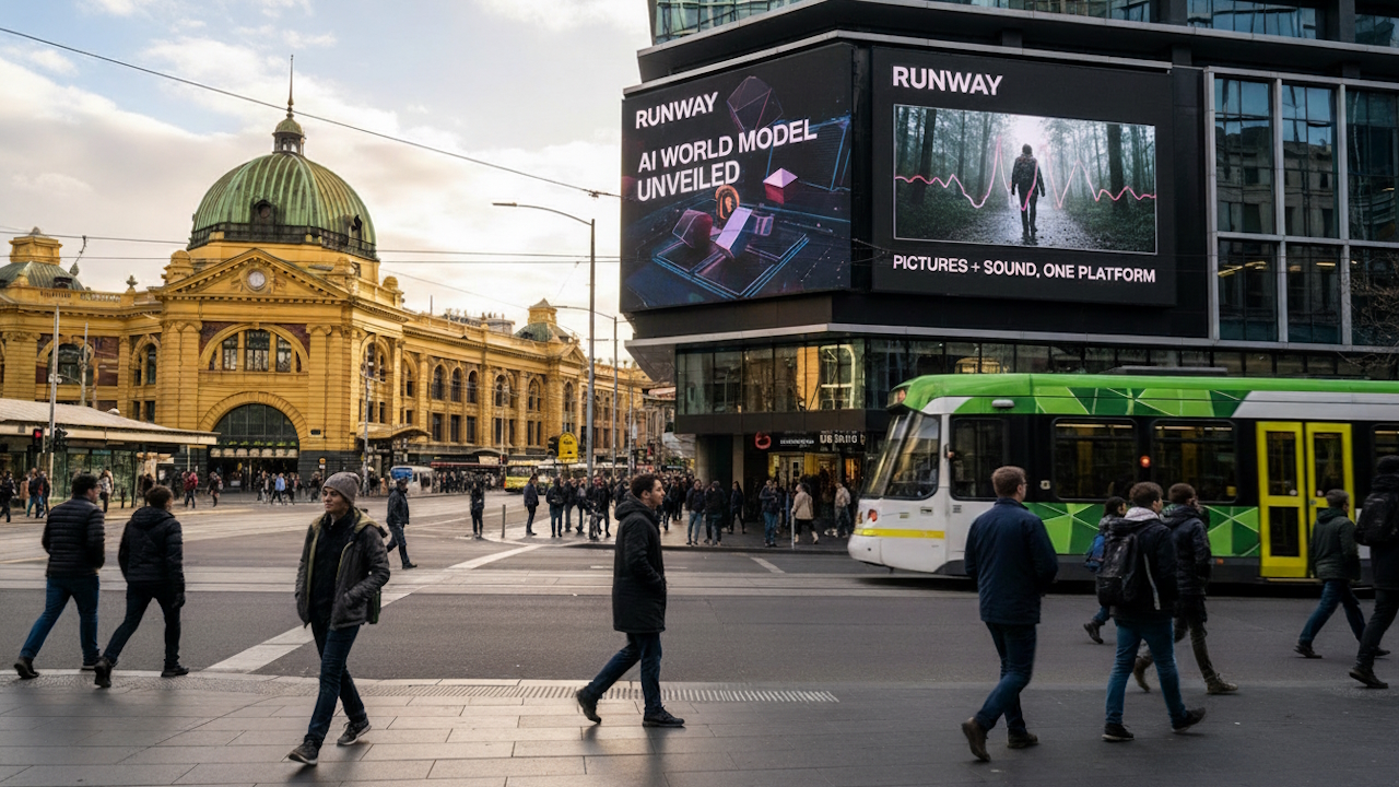 Runway debuts world model, adds audio